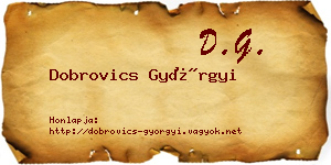 Dobrovics Györgyi névjegykártya