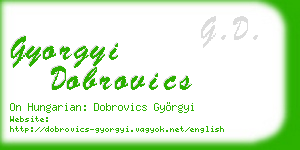 gyorgyi dobrovics business card